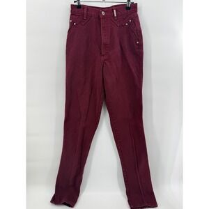 Vintage Rockies Western High Rise Tapered Jeans Burgundy Maroon RA070BWO 28/7